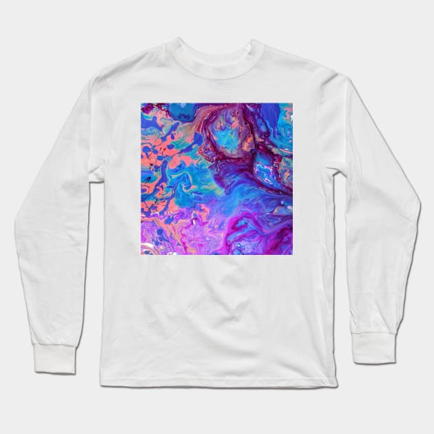 Grunge pink and blue Inkscape Long Sleeve T-Shirt by TheSkullArmy